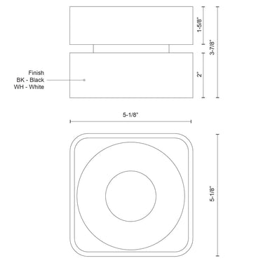 Kuzco Solo FM9304-BK-UNV 5 Inch LED Flush Mount 2