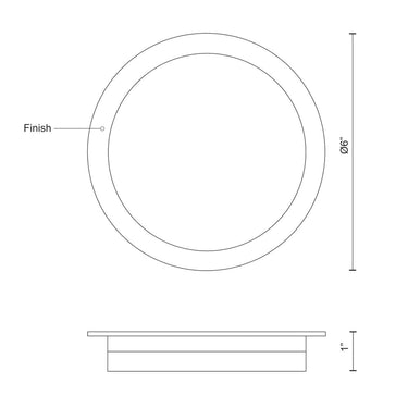 Kuzco Stockton FM42706 6 Inch LED Flush Mount 2