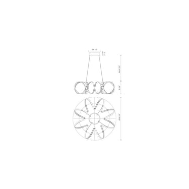 Kuzco Synergy CH93834 34 Inch LED Chandelier 3