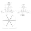 Kuzco Tachi CH64242 42 Inch LED Chandelier 4