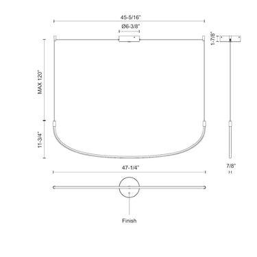 Kuzco Talis LP89048 48 Inch LED Linear Pendant 3