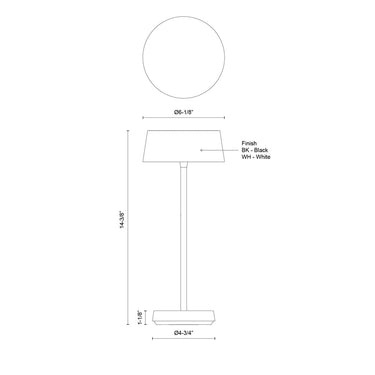 Kuzco Tindra TL62114 14 Inch LED Table Lamp 3