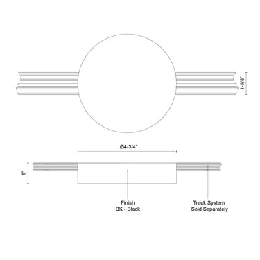 Kuzco Trilo Track TR989362 4 Inch Canopy and Driver Cover 1