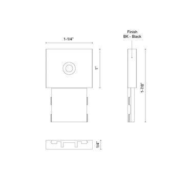 Kuzco Trilo Track TRC989910 Track Cap Connector 1