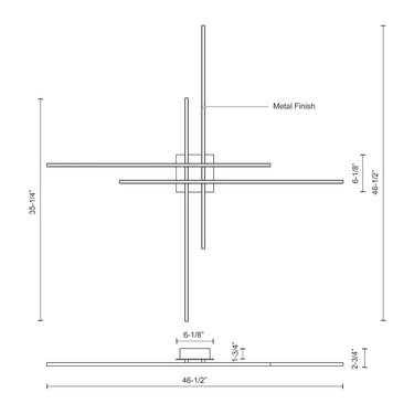 Kuzco Vega Minor FM18247 47 Inch LED Flush Mount 2
