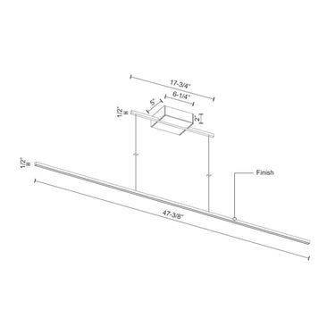 Kuzco Vega Minor LP18248 48 Inch LED Linear Pendant 2
