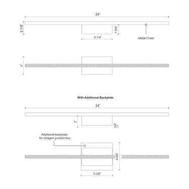 Kuzco Vega Minor WS18224 24 Inch LED Wall Sconce 1