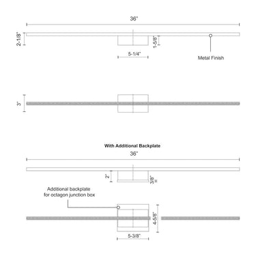 Kuzco Vega Minor WS18236 36 Inch LED Wall Sconce 1