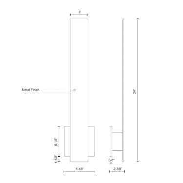 Kuzco Vesta AT7924 24 Inch LED All-terior Wall Light 2