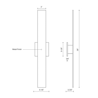 Kuzco Vesta AT7928 28 Inch LED All-terior Wall Light 3