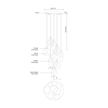 Kuzco Victoria MP3009 9 Head LED Multi Pendant 2