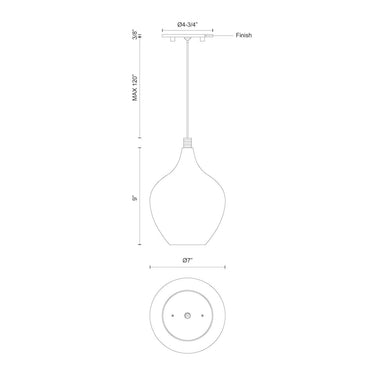 Kuzco Victoria PD3007 7 Inch LED Pendant 2