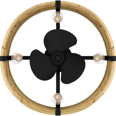 Lachlan 4 Light Fandelier in Matte Black 2