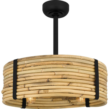 Lachlan 4 Light Fandelier in Matte Black 3
