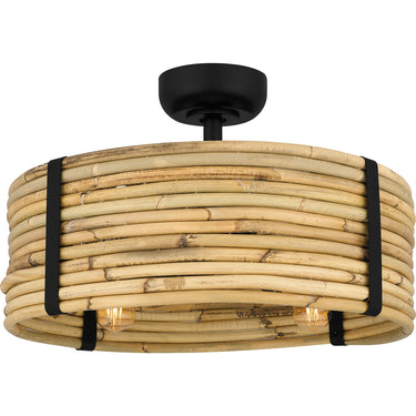 Lachlan 4 Light Fandelier in Matte Black 1