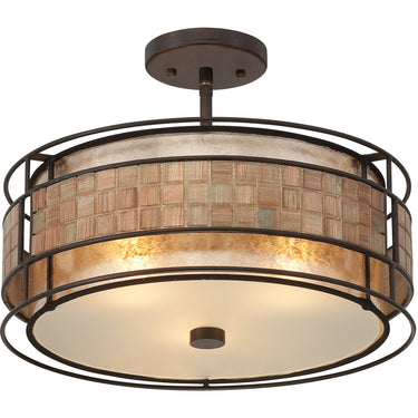 Laguna 3 Light Semi-Flush Mount in Renaissance Copper 2
