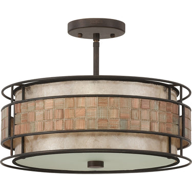 Laguna 3 Light Semi-Flush Mount in Renaissance Copper 4