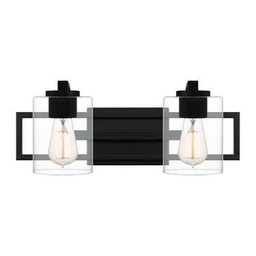 Lansdowne 2 Light Bath Light in Matte Black 1