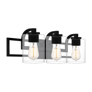 Lansdowne 3 Light Bath Light in Matte Black 4