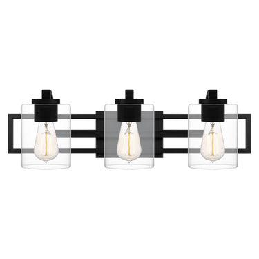 Lansdowne 3 Light Bath Light in Matte Black 1