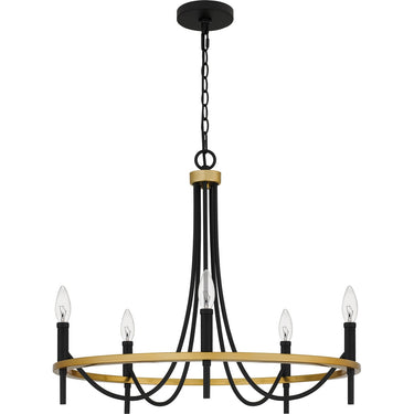 Legare 5 Light Chandelier in Matte Black 4