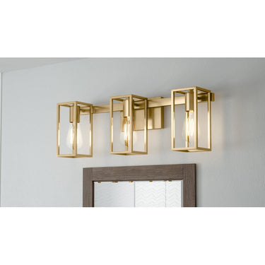Leighton 3 Light Bath Light in Weathered Brass 4