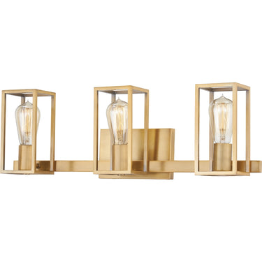 Leighton 3 Light Bath Light in Weathered Brass 6