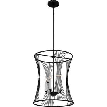 Leiland 4 Light Pendant in Matte Black 3