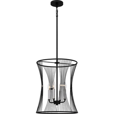 Leiland 4 Light Pendant in Matte Black 1