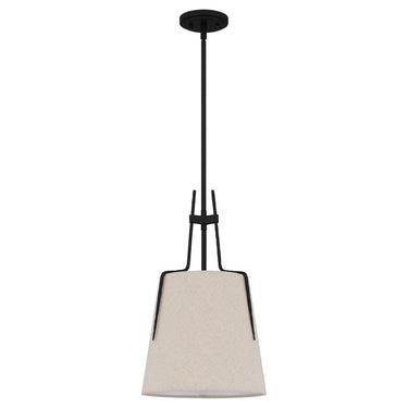 Leona 1 Light Mini Pendant in Matte Black 4