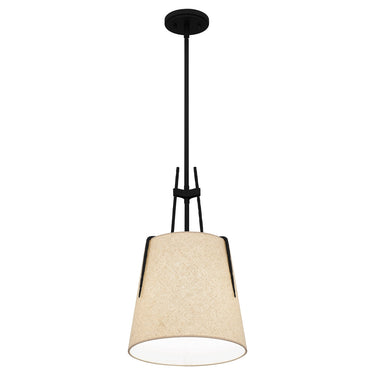 Leona 1 Light Mini Pendant in Matte Black 6