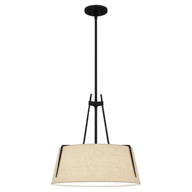 Leona 3 Light Pendant in Matte Black 1