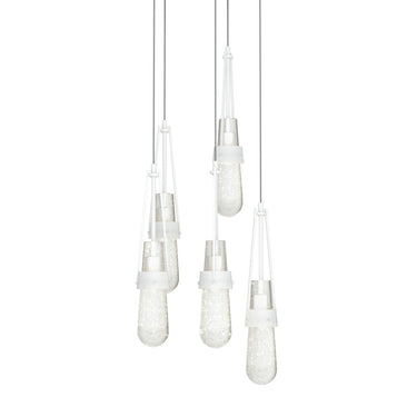 Link 5-Light Blown Glass Pendant 