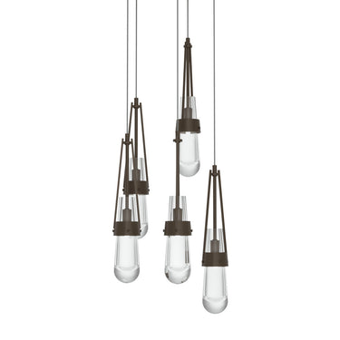 Link 5-Light Clear Glass Pendant 11