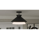 Lionel 1 Light Semi-Flush Mount in Matte Black 3