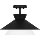 Lionel 1 Light Semi-Flush Mount in Matte Black 4