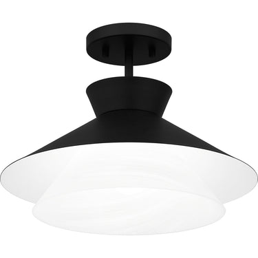 Lionel 1 Light Semi-Flush Mount in Matte Black 5