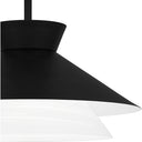 Lionel 1 Light Semi-Flush Mount in Matte Black 6