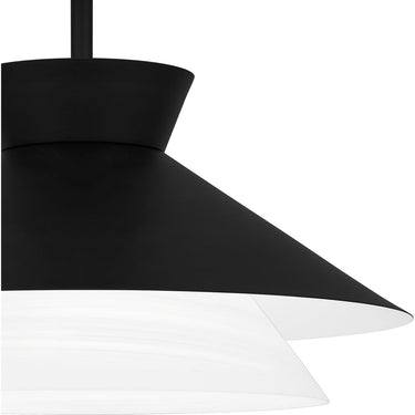 Lionel 1 Light Semi-Flush Mount in Matte Black 6