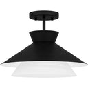 Lionel 1 Light Semi-Flush Mount in Matte Black 1