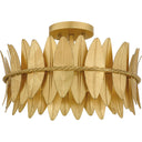 Liza 3 Light Semi-Flush Mount in Gold Leaf 1