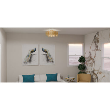 Liza 4 Light Semi-Flush Mount in Gold Leaf 3