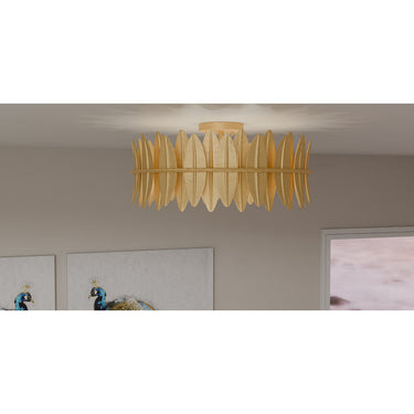 Liza 4 Light Semi-Flush Mount in Gold Leaf 4