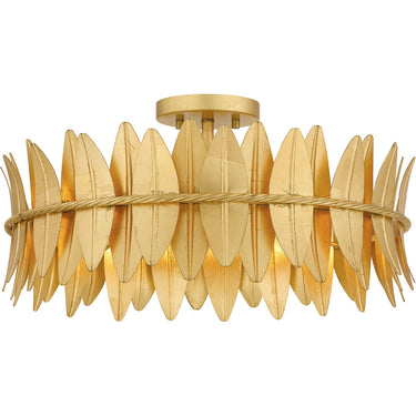 Liza 4 Light Semi-Flush Mount in Gold Leaf 1