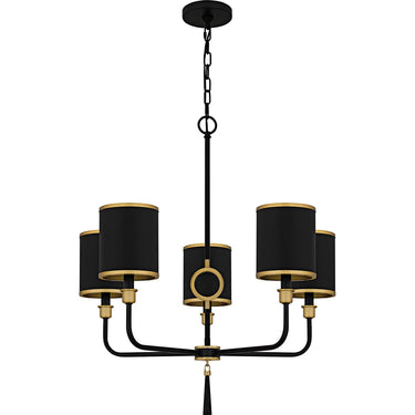 Lockery 5 Light Chandelier in Matte Black 4