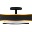 Lockwood 3 Light Semi-Flush Mount in Earth Black 4