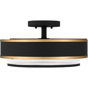Lockwood 3 Light Semi-Flush Mount in Earth Black 4