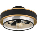Lockwood 3 Light Semi-Flush Mount in Earth Black 5