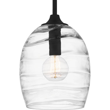 Lucy 1 Light Pendant in Matte Black 2