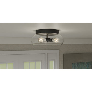 Lucy 3 Light Flush Mount in Matte Black 4